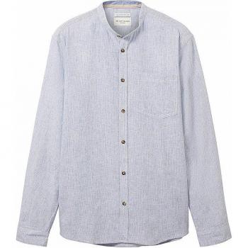 Camisa de hombre corte regular rayas azul claro