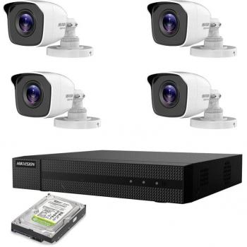 Kit cámara IP Hikvision POE 2 MP con disco duro de 1 TB ColorVu
