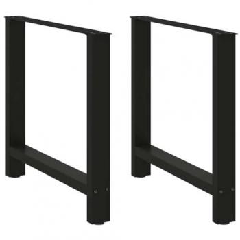 Black Steel Coffee Table Legs 2 pcs 80x(72-73) cm