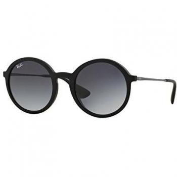 Ray-Ban Men's RB4222-622/8G-50 Black Round Sunglasses