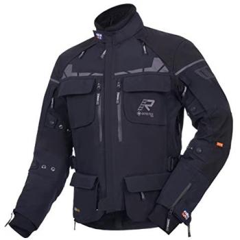 Chaqueta textil de moto Rukka Ecuado-R Gore-Tex, color negro, talla 54/XL, impermeable y transpirable