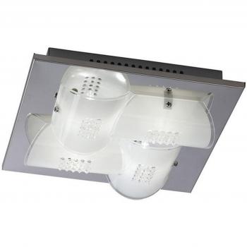 Lámpara de techo Starlis 4 Bombillas cromo pulido vidrio cristal