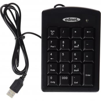 Ednet 86030 - Teclado (USB, Negro, Numérico)