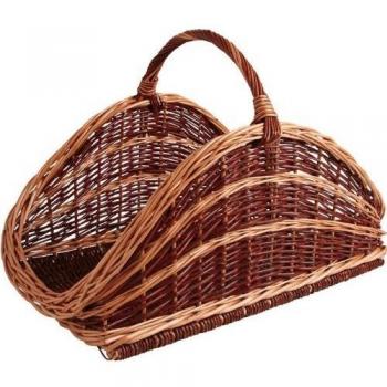 Cesta de troncos de mimbre en bruto y pulido 61 cm Aubry Gaspard
