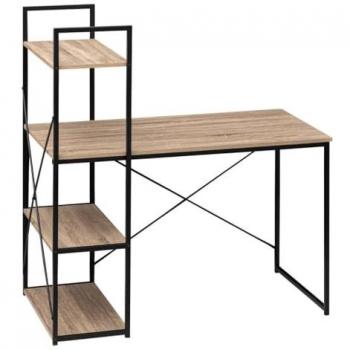 Escritorio Aliaj Efecto Roble Natural con Estantes 5five Simply Smart