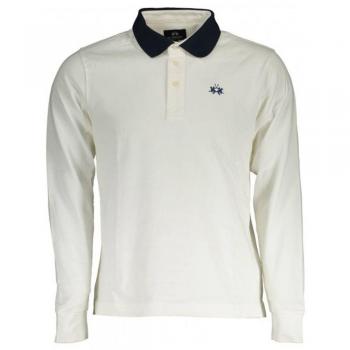 La Martina White Cotton Polo Shirt - 4XL
