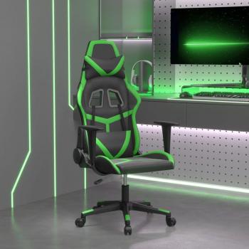 Silla Gaming Cuero Sintético Negro y Verde