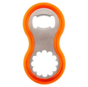 ABRIDOR DE BOTELLAS EIGHT ORANGE - Multifunción Ergonómico para Tapones de Corona/rosca, color naranja, diseño ergonómico, apto para tapones de corona y rosca, fácil manejo, ideal para