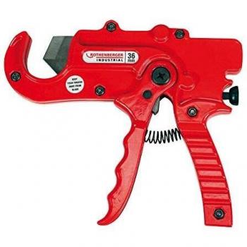 Cortador de Tubos de Plástico Industrial Ø 36 mm con Cuchilla de Acero Inoxidable y Retorno Automático - Rothenberger 36010