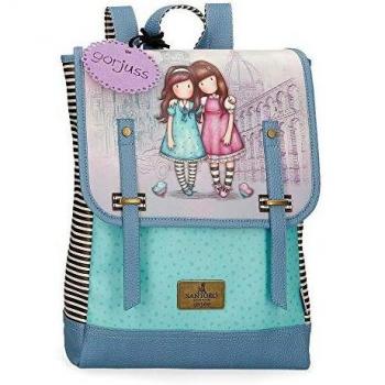 Gorjuss Mochila para Portátil 13.3 Friends Walk Together, Morado, 29x38x9 cm