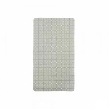 Berilo Alfombrilla Antideslizante para Ducha Cuadros Gris PVC 67,7 x 38,5 x 0,7 cm (6 Unidades)