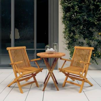3 Piece Solid Teak Garden Dining Set