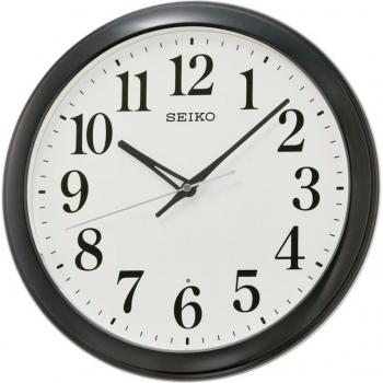 Reloj de Pared Seiko Clocks QXA776K - Modelo Redondo de 33 cm en Color Negro con Función de Luz