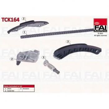 Kit de cadena de distribución FAI AutoParts TCK164 - Incluye todos los componentes necesarios para la instalación, fabricado con materiales de alta calidad, diseñado para garantizar un rendimiento óptimo del motor, compatible con múltiples marcas y m