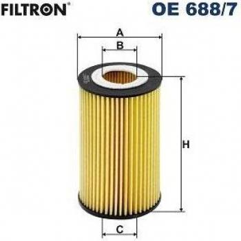 Filtro de aceite FILTRON OE 688/7, tipo: Filtro de aceite, características: compatible con múltiples vehículos, diseño eficiente para retener impurezas, construcción duradera, fácil instalación