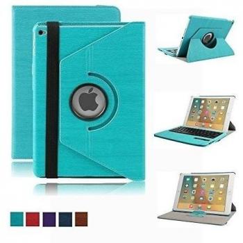 dingrich iPad aire 2 Teclado caso, nueva moda 360 Degree funda giratoria para iPad + teclado Bluetooth inalámbrico, magnético y desmontable + Protector de pantalla + lápiz capacitivo