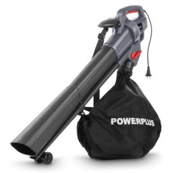 Soplador Aspirador de Hojas Eléctrico POWERPLUS POWEG9014 - 3300W, 270 km/h, 40L, Gris - Envío desde España en 24h