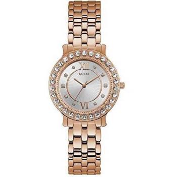 Guess Reloj Analógico para Mujer de Cuarzo con Correa en Acero W1062L3