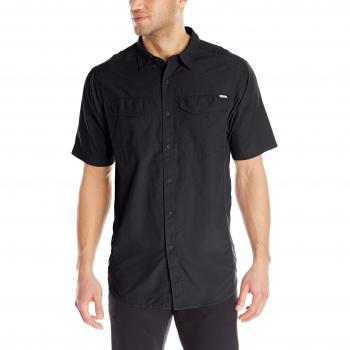 Columbia Silver Ridge Short Sleeve Shirt AM7474 Camisa de Senderismo Manga Corta, Hombre, Negro, XS