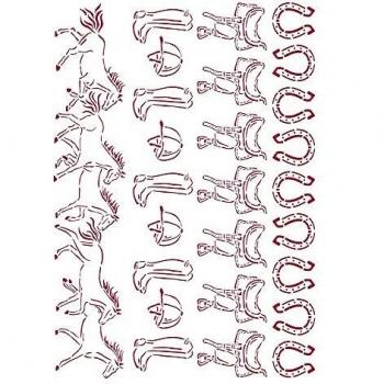 Stamperia International G Stencil-Romantic Running Horses Caballo Corriendo, Varios, A4