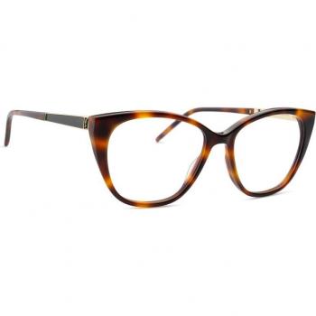 Saint Laurent SL M72 Eyewear Frames, Brown, Female, Size: 54 MM