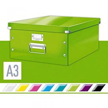 Caja de almacenamiento LEITZ Click & Store WOW, DIN A3, color verde
