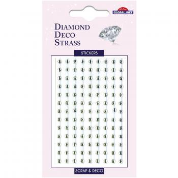 Pegatinas diamond deco strass Global Gift plateado