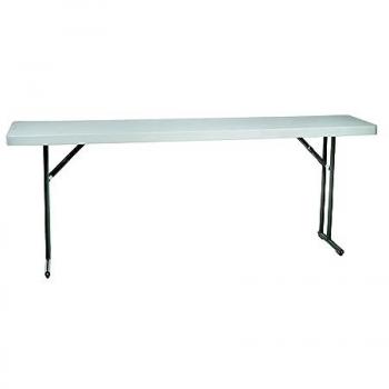 Mesa de jardín Garbar Bach 180x45 cm gris, acero, dimensiones 180x45.5x74 cm
