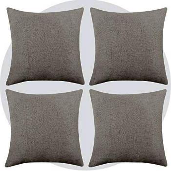 Deconovo Funda para cojin Protectora 4 Piezas 60x60cm Gris Claro