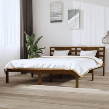 Cama redonda de madera maciza de pino ámbar 120x200 cm