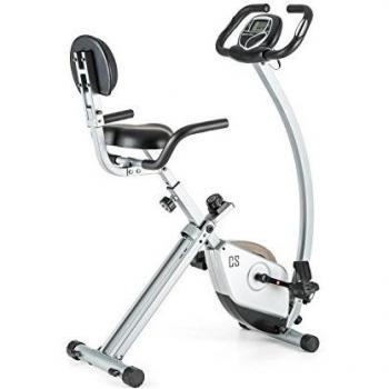 CAPITAL SPORTS Trajector Bicicletas estaticas, Bicicleta estática, Bici estatica Plegable, Dispositivo de Entrenamiento con 3Kg Masa giratoria, sillín Extra Ancho, 8 Niveles de Resistencia, Plateado