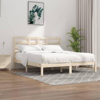 Estructura de cama madera maciza 180x200 cm Super King