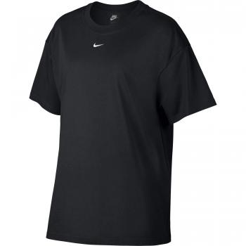 Nike W NSW ESSNTL Top SS BF LBR T-Shirt, Mujer, Black/White, S