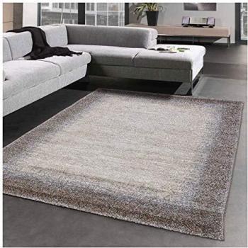 Alfombra cuadrada marrón 200x200 elegante de poliéster suave y sedoso