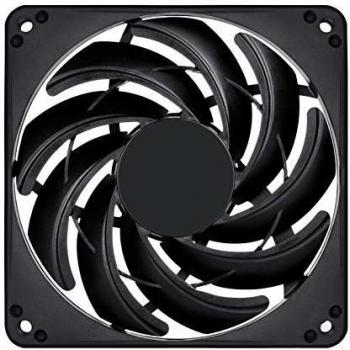 SilverStone SST-FN124B - Ventilador de refrigeración delgado de 120mm para ordenador Serie FN, Baja sonoridad, Alto flujo de aire, negro