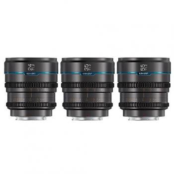 Sirui Nightwalker T1.2 Cine Lens Set (24mm, 35mm, 55mm) for Sony E - Metal Gray