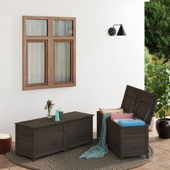 Outdoor Cushion Storage Box Anthracite 150x50x56 cm Solid Fir Wood