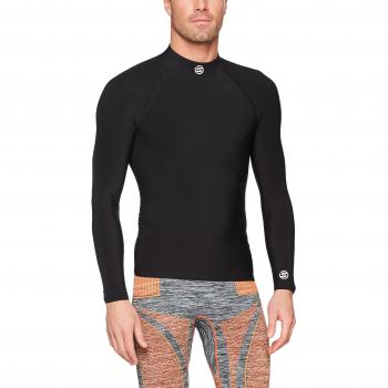 Skins hombre dnamic equipo térmica de manga larga Top con cuello, hombre, color negro, tamaño S