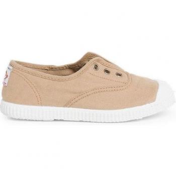 Zapatillas de lona para niños con puntera de goma y cierre elástico sin cordones