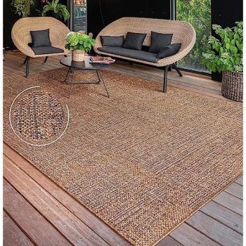 Alfombra Exterior Lavable Monocromo Boho Chic 200x280 cm Beige