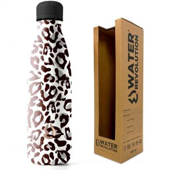 Botella Leopardo Water Revolution 500ml - Acero Inoxidable - Antigoteo - Alta Resistencia