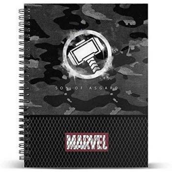 Marvel THOR - Hammer-Cuaderno Papel Cuadriculado DIN A4