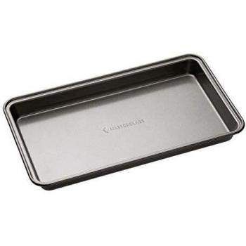 MasterClass KCMCHB32 Non-Stick Traybake/Brownie Tin, Carbon, Grey, 34 x 20 cm