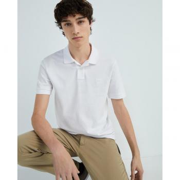 Boss Orange Passenger Mens Stretch-Cotton Slim-Fit Polo Shirt with Logo Patch NOS - White - Size M