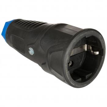 Base Móvil 2P+T 16A 250V Caucho Color Negro - Solera 17