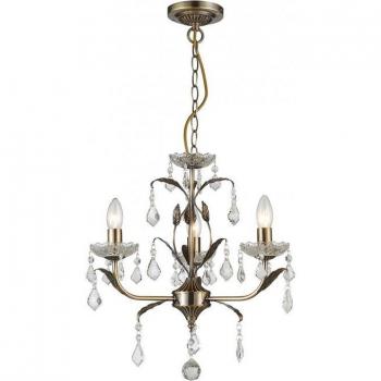 Candelabro Evon Latón Antiguo 49 Cm con 3 brazos y 3 luces