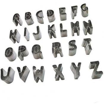 FloraFox 26pcs Letras Del Abecedario Para Cookies Decorar Pasteles Molde Cortador Imagen 26 Free Size