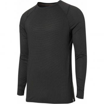 Saxx - Camiseta térmica de hombre Quest Quick Dry Mesh Baselayer, manga larga, color negro, talla S