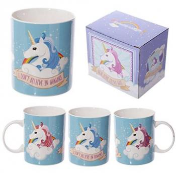 I Don't Believe in Humans Unicorns Cute Kawaii Ceramic Mug White