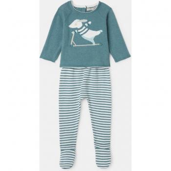 Conjunto tricot de bebé niño Coconut con estampado frontal de perro